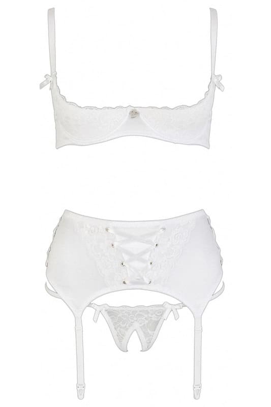 details-ensemble-lingerie-sexy-ouverte-3-pieces-blanc-satin-et-dentelle