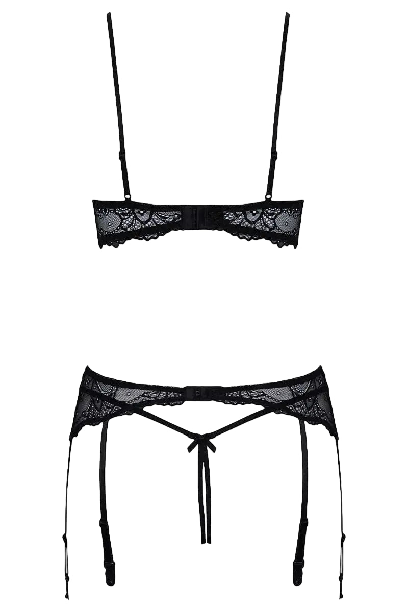 Lingerie en dentelle délicate, ensemble sexy ouvert élégant pour une allure séduisante et raffinée