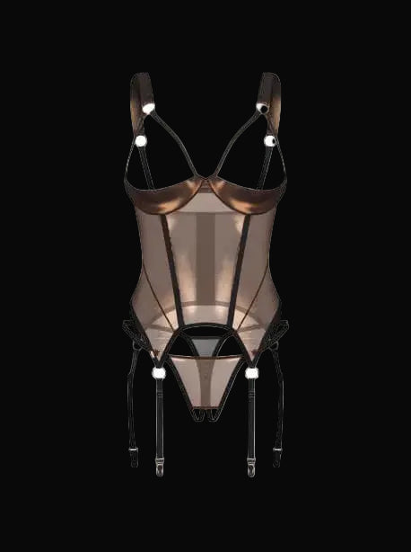 ensemble-lingerie-sexy-corset-et-string-ouverts(4) - Senslov