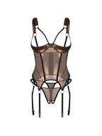 Ensemble Lingerie Sexy Corset et String Ouverts